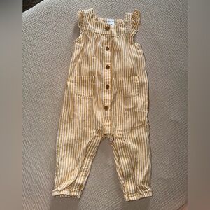 Carter's Yellow Striped Overalls